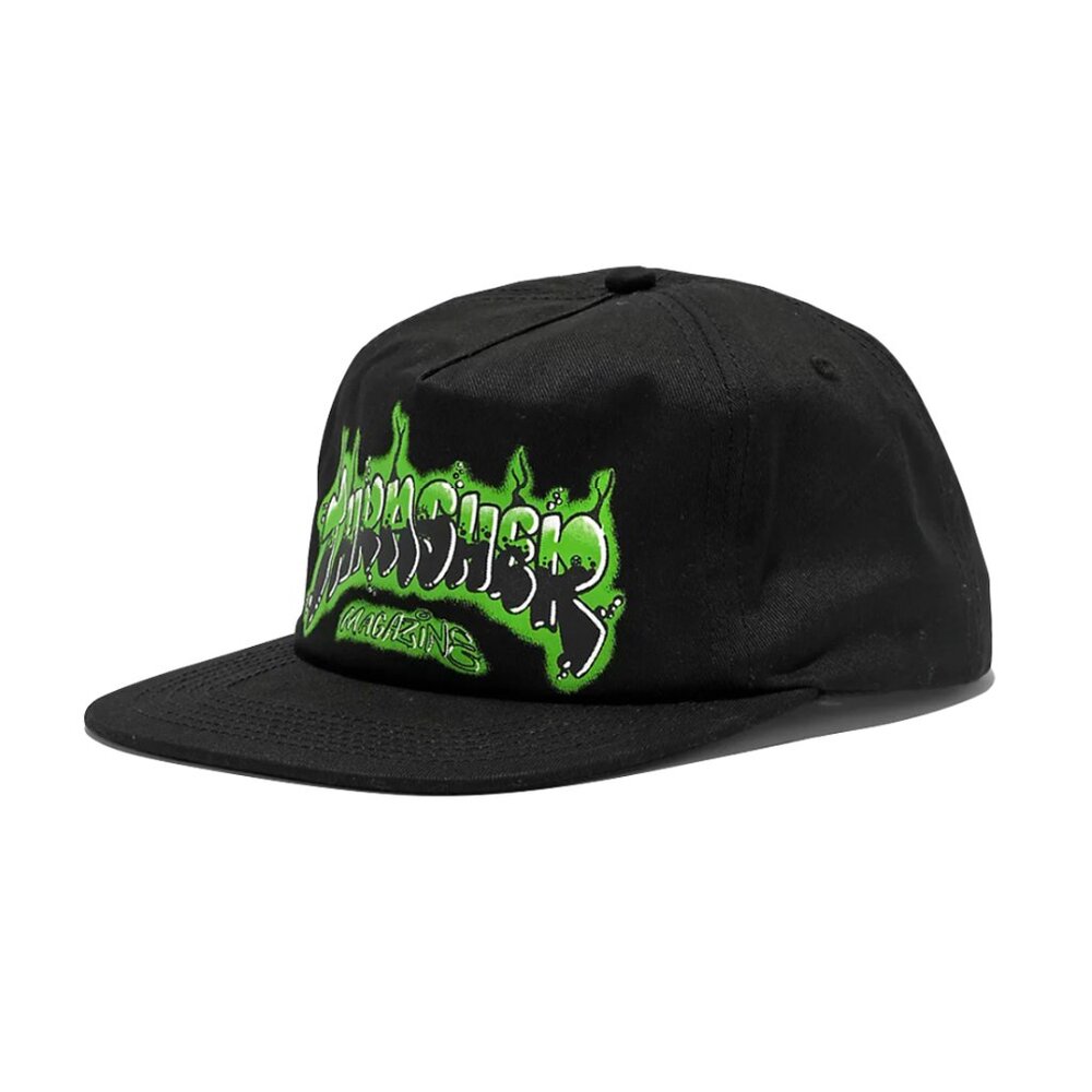 Thrasher Snapback Hat Airbrush Black Green New With Tags